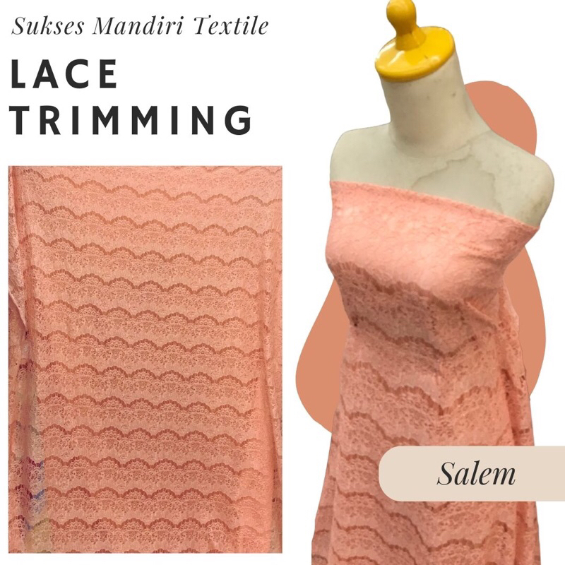 Brokat Lace trimming/ Lace pinggiran/ Lace renda trimming Renda Meteran / Kain Renda / Renda Brokat 