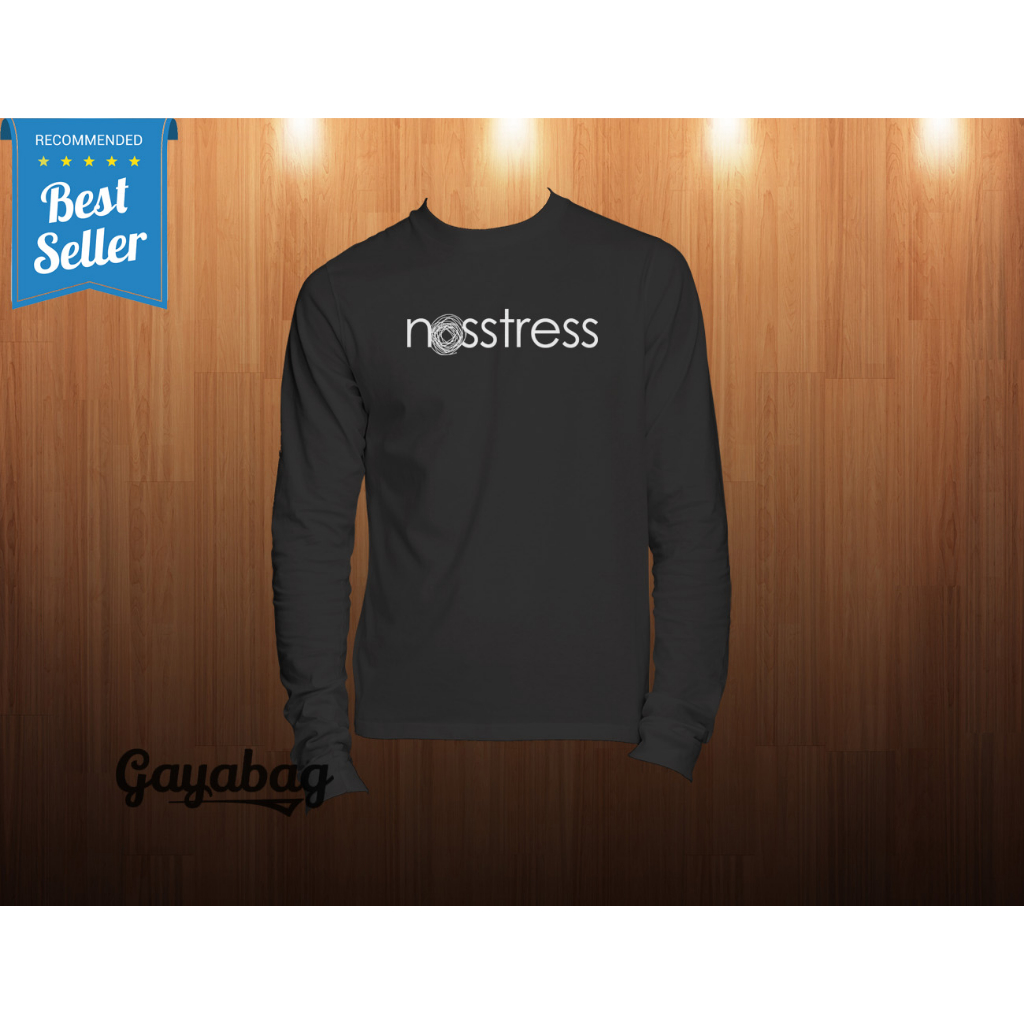 T-shirt kaos baju lengan panjang longsleeve o-neck unisex band nosstress tersedia macam macam warna 