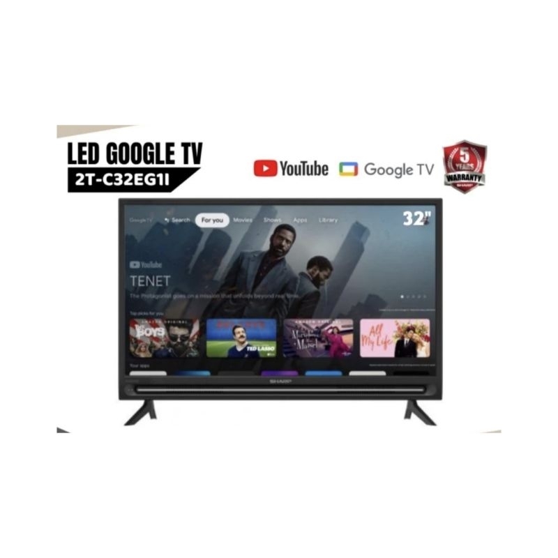 TV Led Sharp 2T-C32GH Google Tv 32 inch