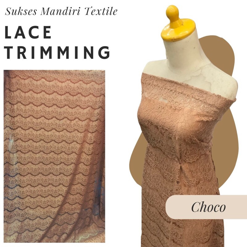 Brokat Lace trimming/ Lace pinggiran/ Lace renda trimming Renda Meteran / Kain Renda / Renda Brokat 