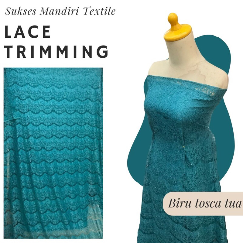 Brokat Lace trimming/ Lace pinggiran/ Lace renda trimming Renda Meteran / Kain Renda / Renda Brokat 