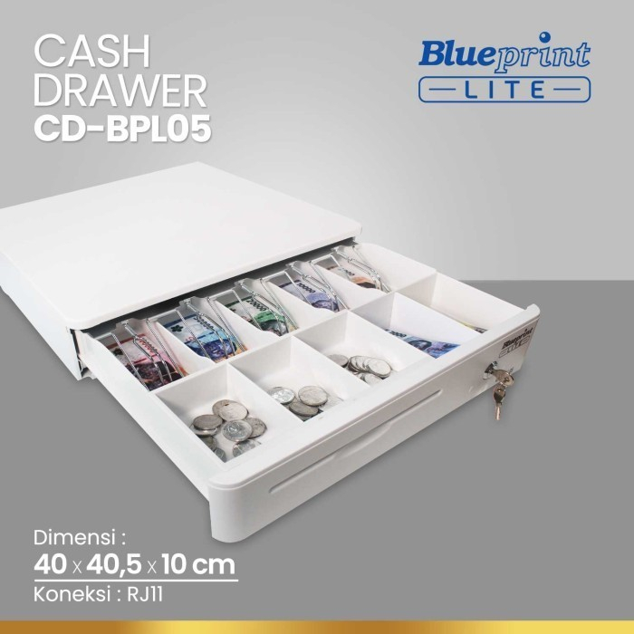 

CASH DRAWER BLUEPRINT CD-BPL05 40x40.5x10 CM [LACI KASIR]