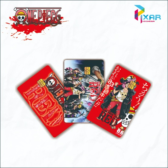 

STICKER PELINDUNG KARTU SKIN CARD ATM SIM KTP E-MONEY STIKER MOTIF ANIME ONE PIECE RED SUDAH DILAPISI ANTI GORES