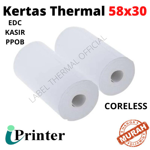 

KERTAS THERMAL STRUK KASIR EDC 58X30 / 58 X 30 MM