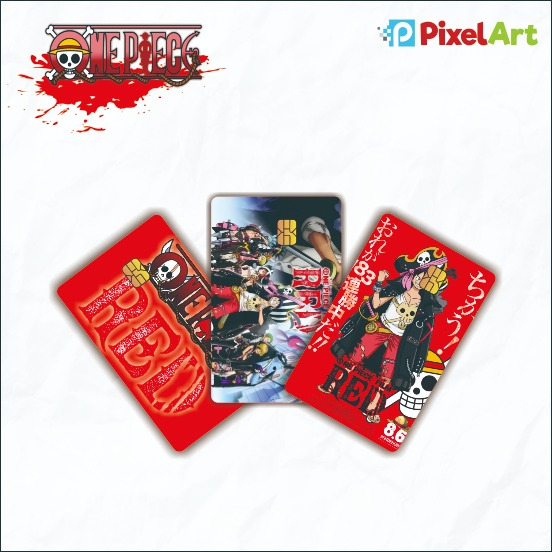 

STICKER CARD ATM STIKER KARTU ATM E-MONEY MOTIF ONE PIECE RED ANTI GORES ATM SKINCARD