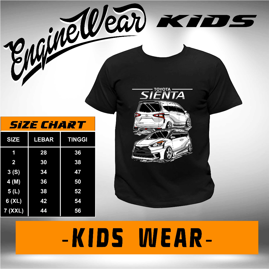kaos toyota sienta tshirt sienta baju JDM mobil minivan fbck