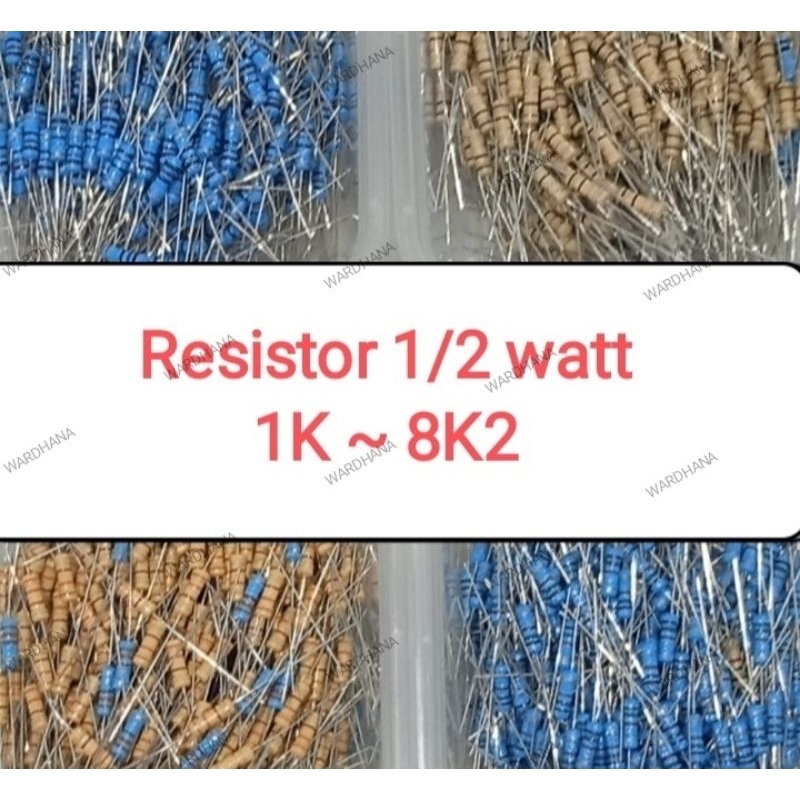 Resistor 1K ~ 8K2 1/2 watt Resistor 1/2 watt 5%