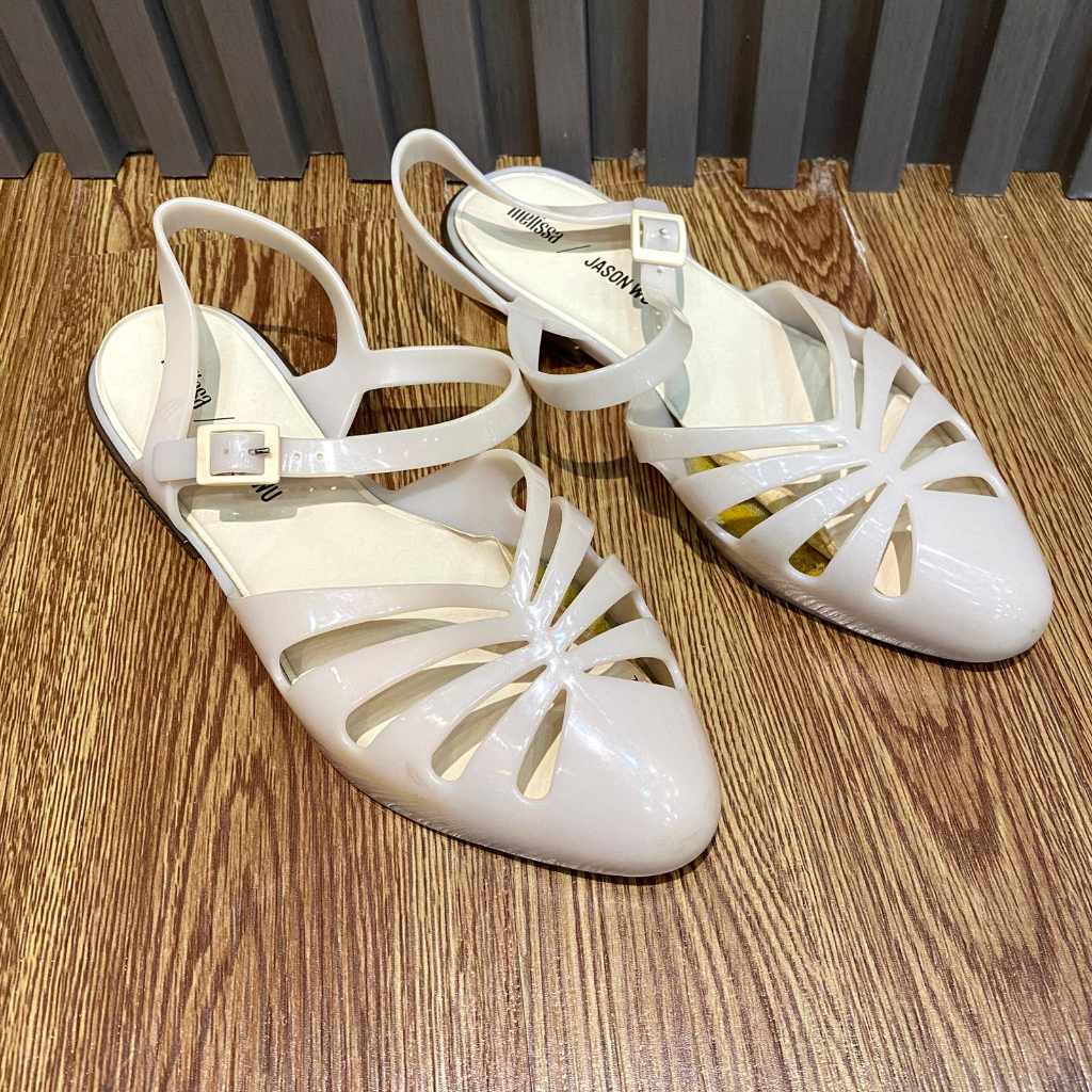 Melissa Dahlia X Jason Wu Flats Sandals ( Preloved ) sz US 8 / Sepatu Sandal Flat Wanita