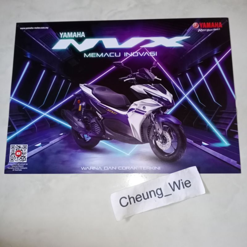 poster Brosur Yamaha NVX 155 Hong Leong Yamaha Malaysia (Aka Aerox 155 V3)