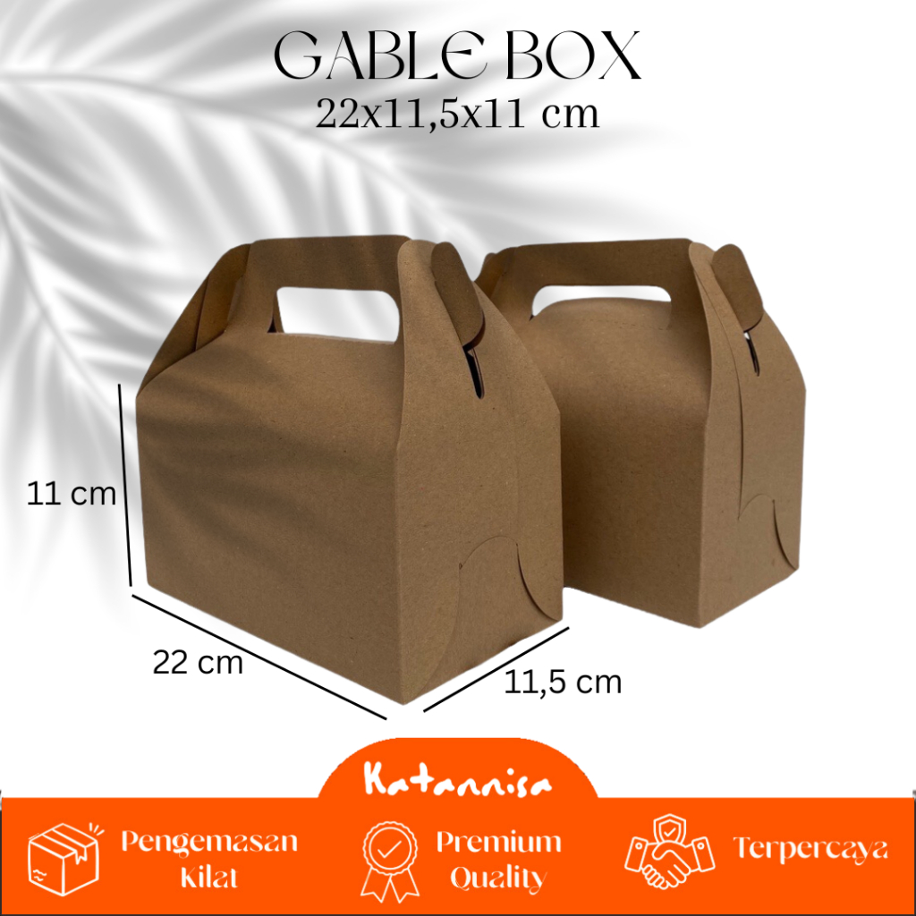

KATANNISA Gable Box Kraft 22x11,5x11 Gift Box Souvenir