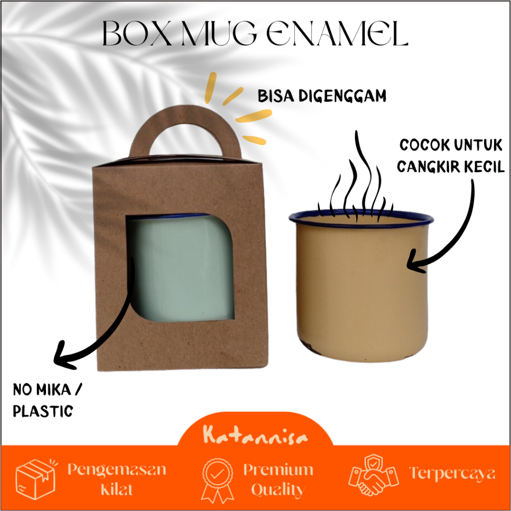 

KATANNISA Box Dus Kemasan Packaging Gift Hampers Souvenir Cangkir Mug Enamel Gelas Lilin Wax Jar Kraft Rustic Aesthetic Terlaris Viral