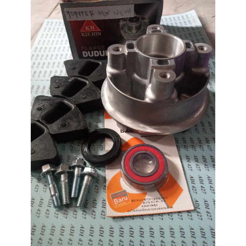 PAKET NAP GIR JUPITER MX 135 NEW 50C /NAP RODA/DUDUKAN GEAR BELAKANG+KARET+4 PCS BAUD GEAR TROMOL YA