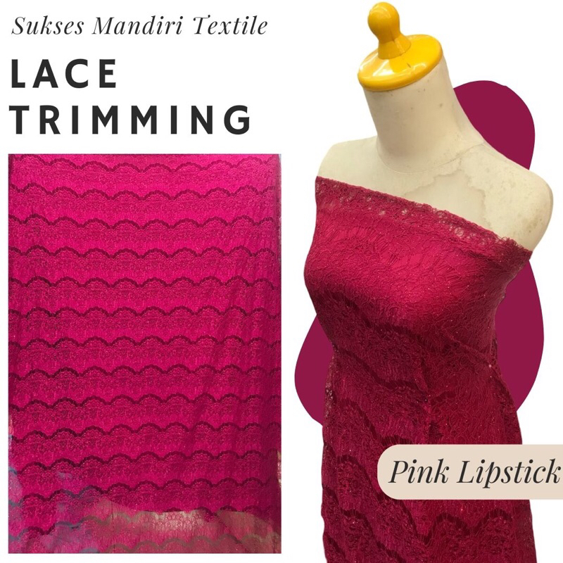 Brokat Lace trimming/ Lace pinggiran/ Lace renda trimming Renda Meteran / Kain Renda / Renda Brokat 