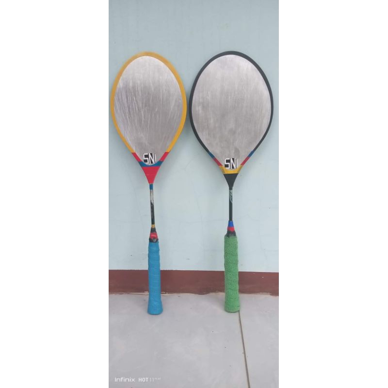 raket toktak kayu gagang fiber