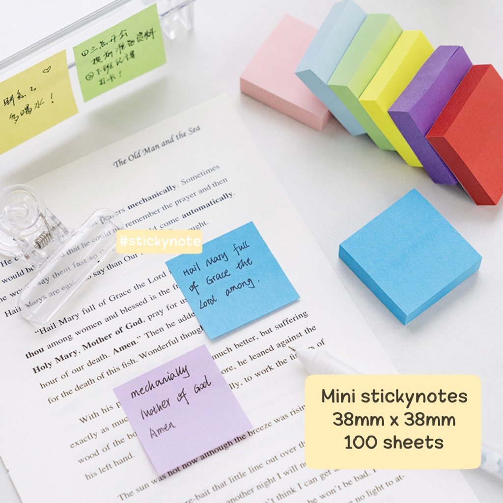 

Sticky note warna Makaron Kotak Kecil Stik Mini Koyak Indeks N Kali Koyak Pesan Warna Catatan Kertas Catatan Buku