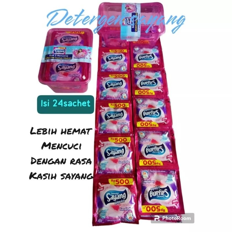 DETERGEN SAYANG CAIR / DETERGEN SAYANG LIQUID ISI 24 SHACET
