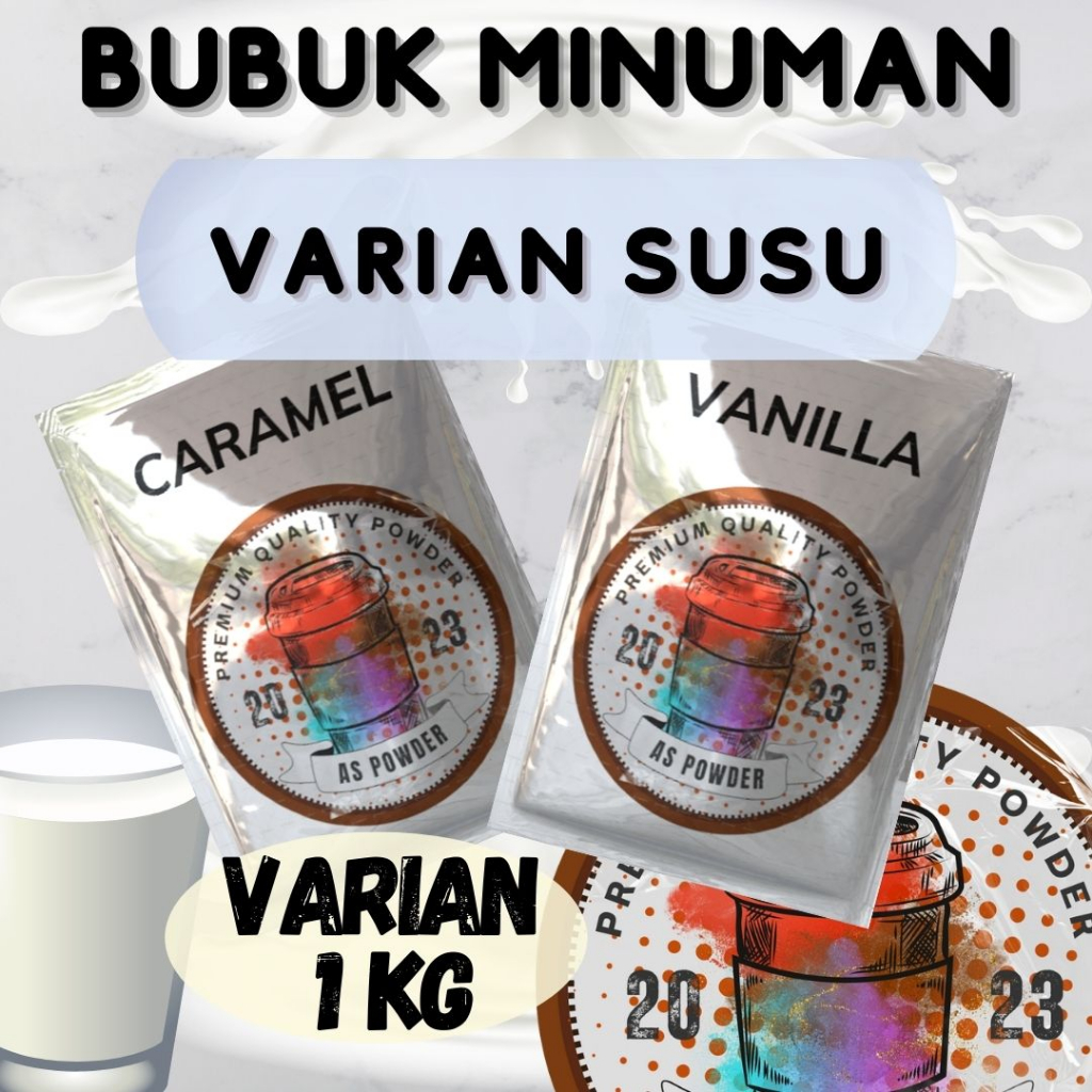 

BUBUK MINUMAN PREMIUM 1 KILOGRAM / KG VARIAN SUSU - BUBUK MINUMAN BERKUALITAS