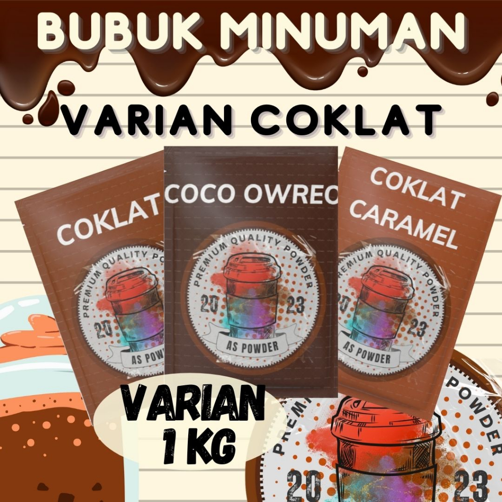 

BUBUK MINUMAN PREMIUM VARIAN COKLAT BERKUALITAS 1 KG / KILOGRAM ANEKA VARIAN RASA