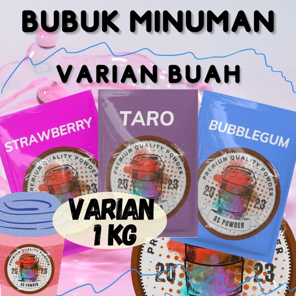 

BUBUK MINUMAN PREMIUM BERKUALITAS VARIAN BUAH 1 KG / KILOGRAM ANEKA VARIAN RASA