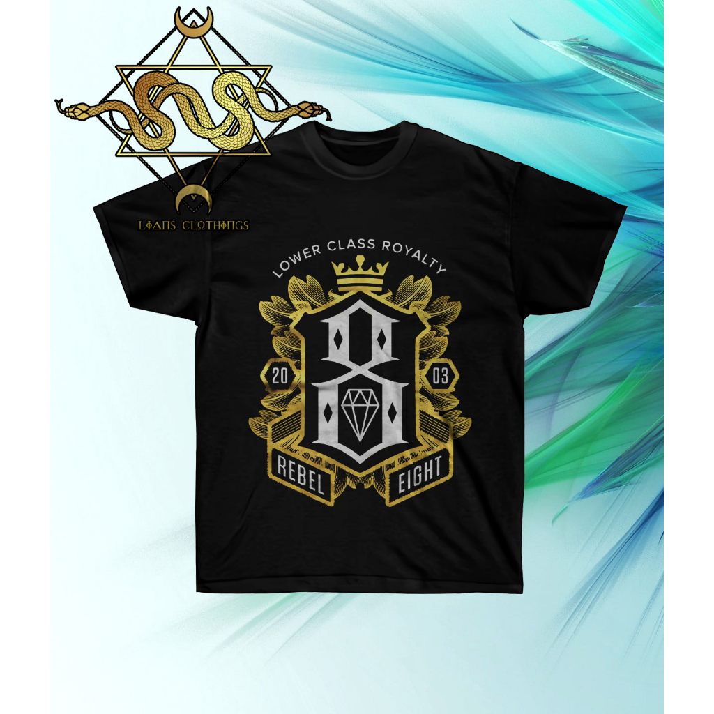 KAOS T-SHIRT STREETWEAR REBEL EIGHT 8 COMBED 24s LIANS CLOTHINGS