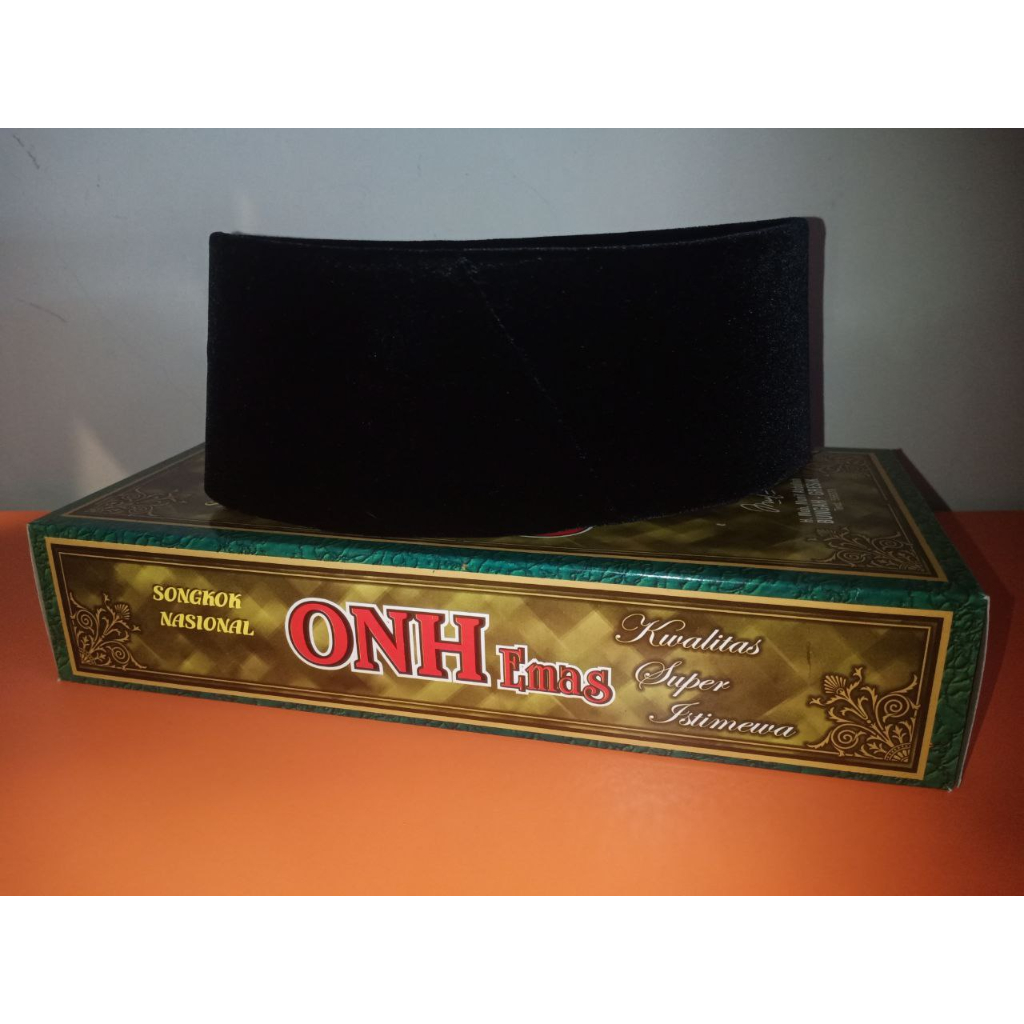 Songkok Peci hitam polos ONH EMAS / Kopyah Songkok nasional AC Non AC Tinggi 9 / 10 Beludru Halus Ku