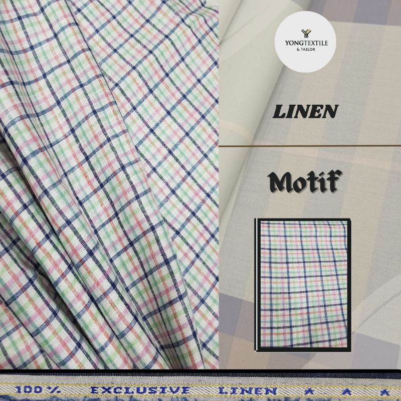 Kain Linen • Linen Motif • Kain Baju • Kain Kemeja