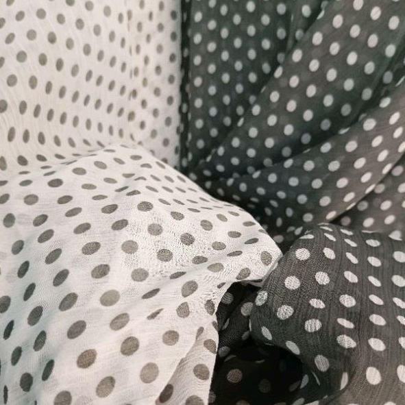 BAHAN KAIN CERUTY MOTIF POLKADOT