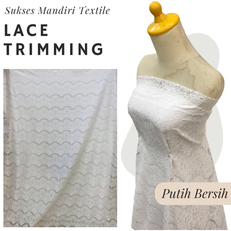 Brokat Lace trimming/ Lace pinggiran/ Lace renda trimming Renda Meteran / Kain Renda / Renda Brokat 
