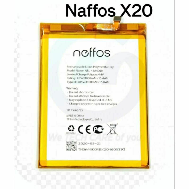 Batre Baterei Neffos X20 Batre Neffos TP7071A Batre Tanam