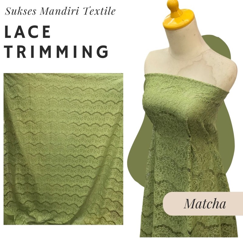 Brokat Lace trimming/ Lace pinggiran/ Lace renda trimming Renda Meteran / Kain Renda / Renda Brokat 