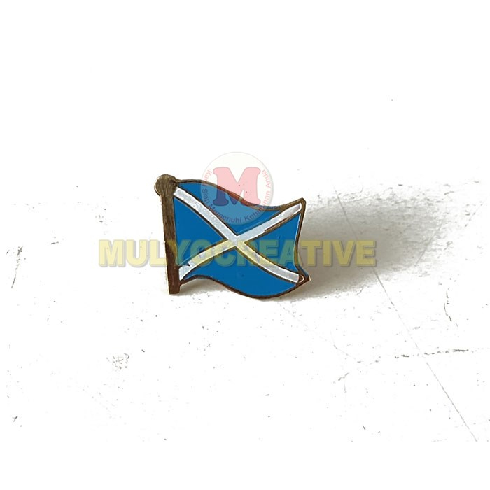 Pin Bendera Skotlandia Pin Flag Skotlandia Flag Pin