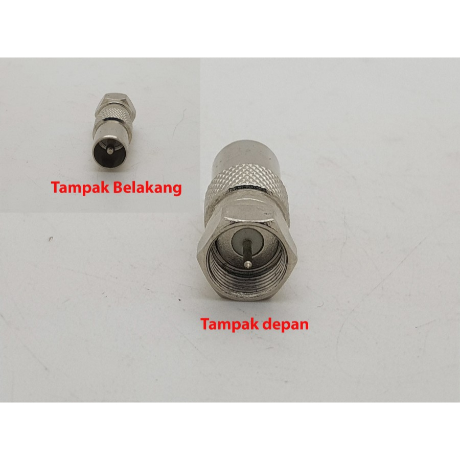 connector antena tv male to F male