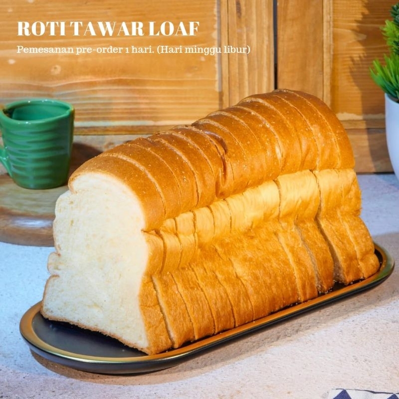 

Roti Tawar Loaf/Bakar Lembut Tanpa Pengawet