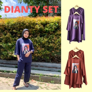 Setelan Wanita Kekinian DIANTY SET BO Bahan Crinkle Airflow LD 100 CM Setelan Jumbo Wanita Model Ter