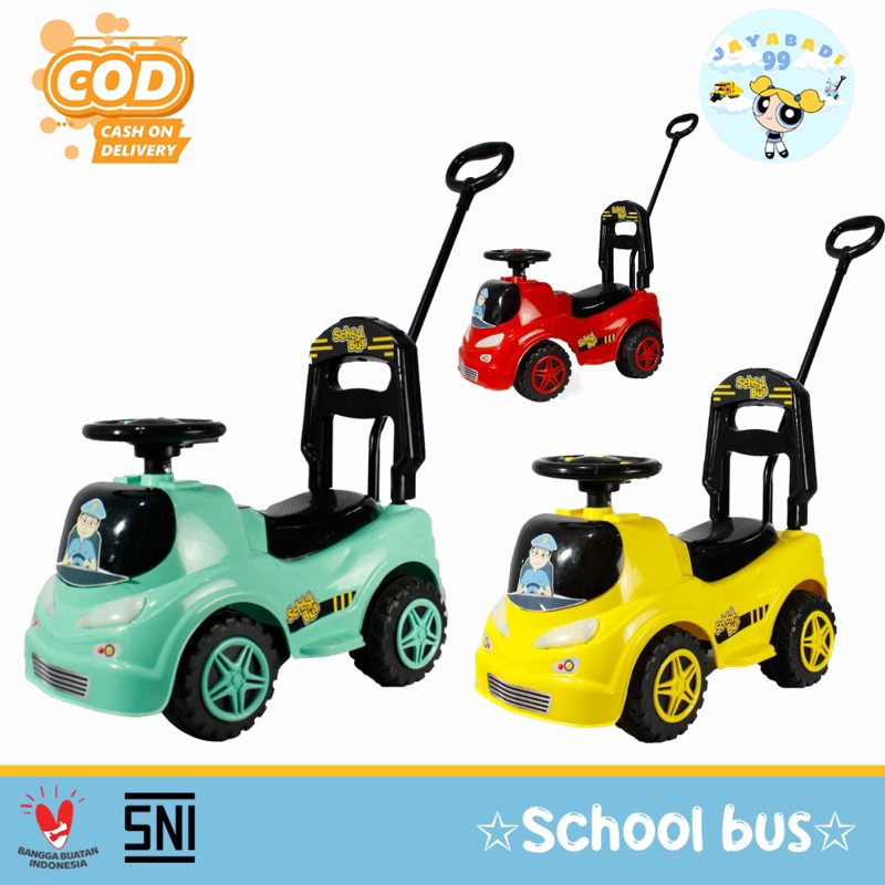 mobil dorong ajak yotta school bus safety belt mainan mobil dorongan besi