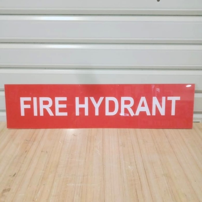 

Sign Akrilik Rambu Fire Hydrant Merah K3 Rambu Fire Hydrant Ukuran 12X50cm Merah