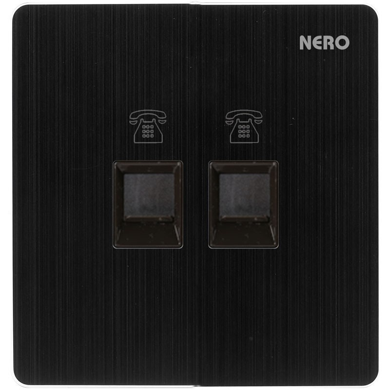NERO Saklar Telephone Outlet TITANIUM V11PH2-B