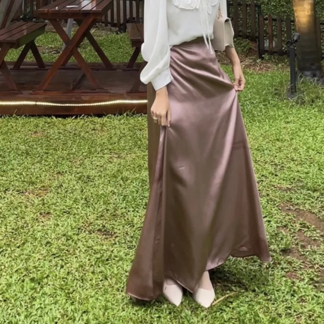 JOSI - Rok Satin Silk Premium / Premium Satin Silk Skirt / Rok Wanita / korean Skirt
