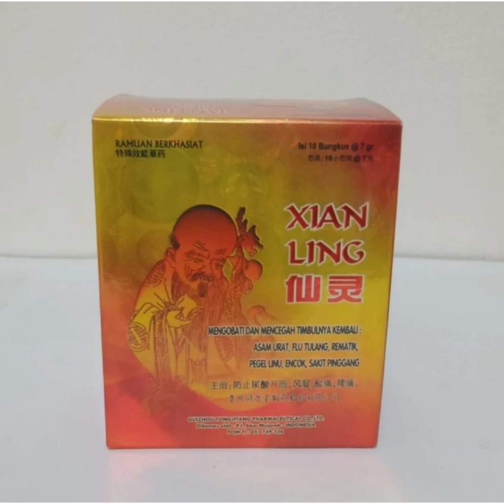 Jamu Xianling Serbuk Isi 10 Bungkus Xian Ling Obat Herbal China  Jamu Asam Urat Rematik