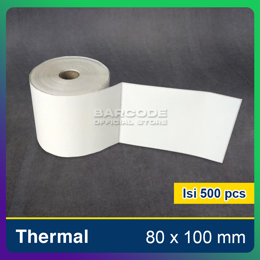 

Label Sticker Termal 80x100mm / 80 x 100 / 80x100 mm Isi 500 Pcs 240 Roll