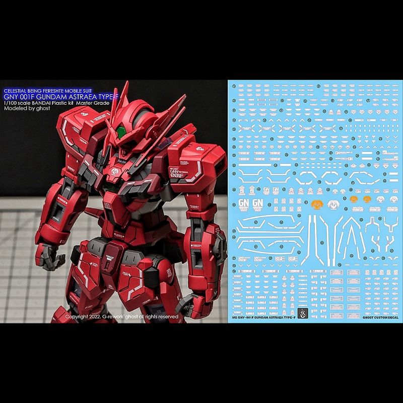 MG GUNDAM ASTRAEA TYPE F WATER DECAL GHOST CUSTOM DECAL