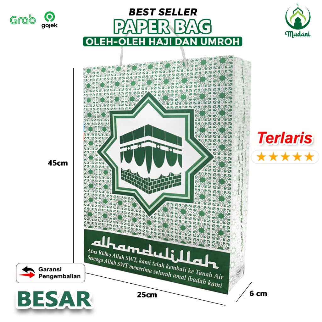 

Paper Bag Oleh Oleh Haji Umroh Ukuran Besar Berkualitas
