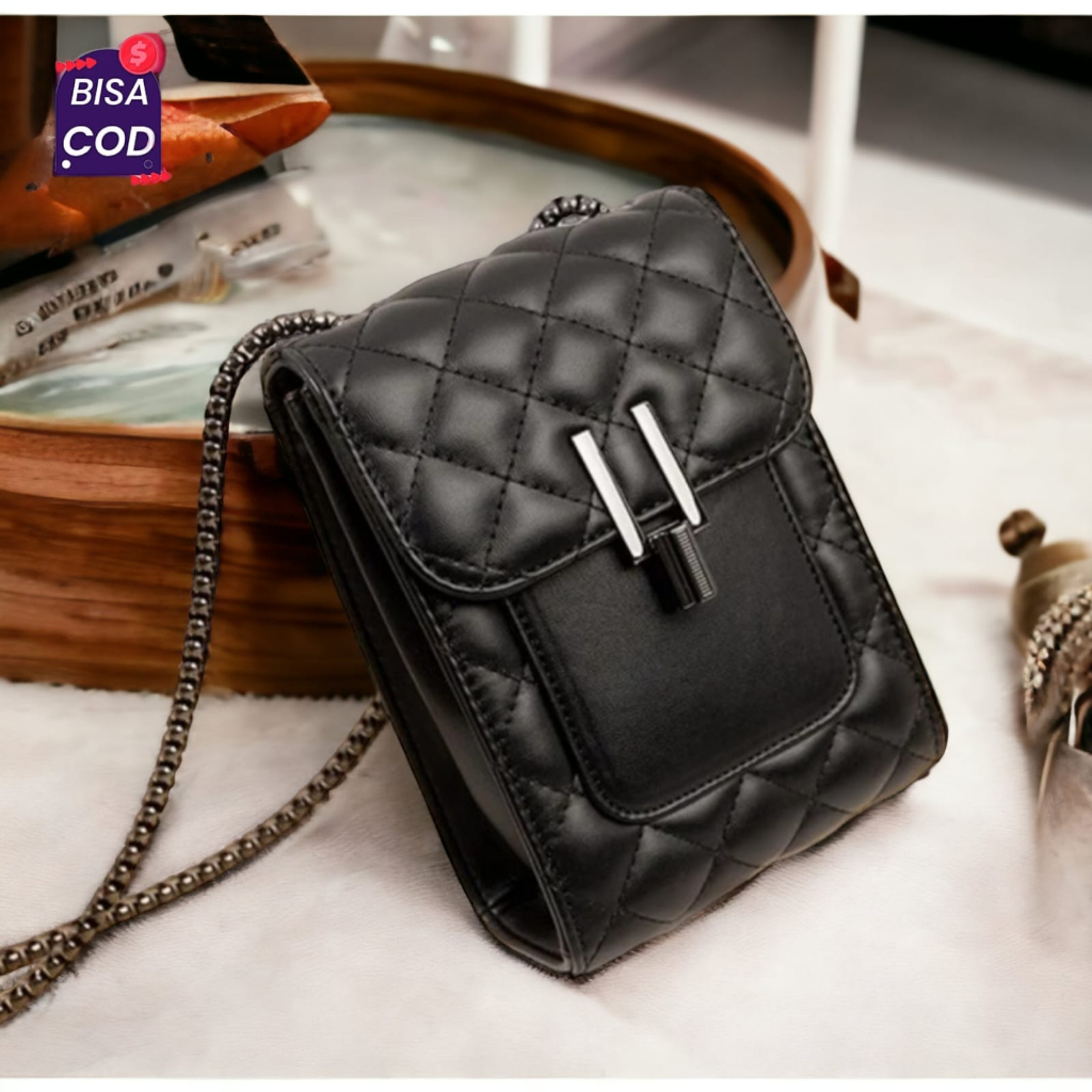 Tas Selempang Wanita Dengan Rantai Simple Tas kecil Tas Make-up korean styleee