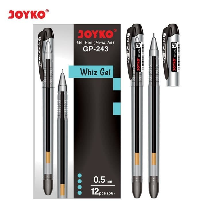 

Pulpen Joyko GP-243 Whiz Gel 0.5mm / Gel Pen / 1 BOX ISI 12 PCS