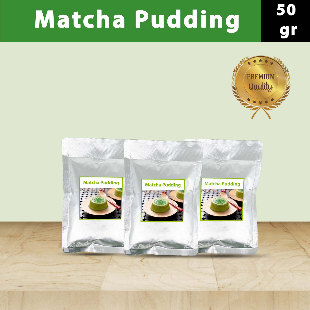 

Bahan Puding Bubuk Matcha Green Tea Silky Pudding Powder. Asli Taiwan