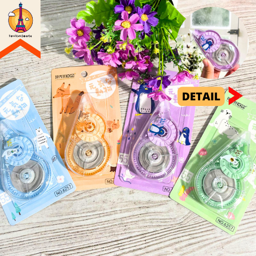 

Correction Tape Zoo Animal XDM-6257 Panjang 55m Dengan 4 Varian Warna Correction Roll Stationery Alat Tulis Kantor Sekolah Ready Grosir Kado Ulang Tahun
