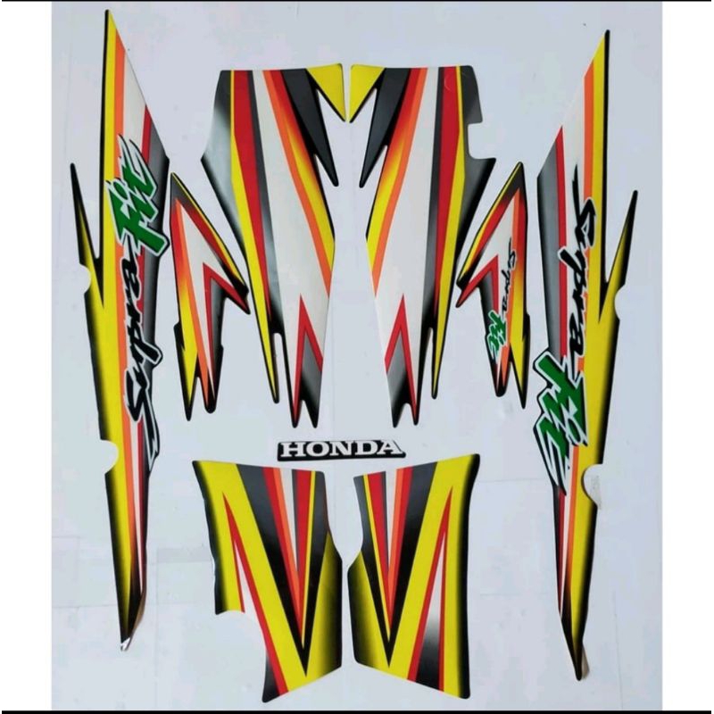 STRIPING STIKER LIS BODI HONDA SUPRA FIT LAMA 2005 SUPRA FIT CAKRAM