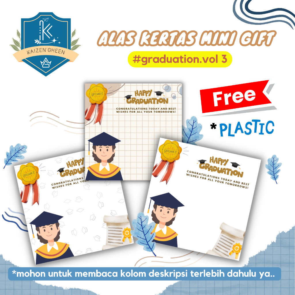 

Mini Gift / Alas Kertas Mini Gift + Plastik / Mini Gift Graduation/ Alas Hadiah / Alas Paking / Gift Kelulusan / Graduation #Graduation.Vol 3