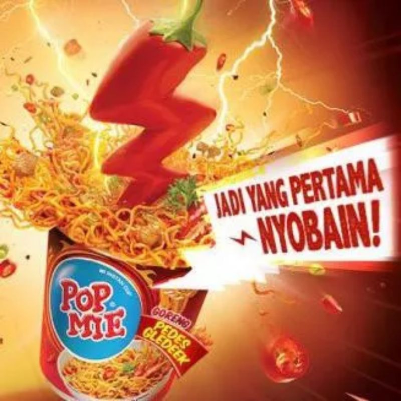 

pop mie pedes gledek goreng & pop mie kuah pedes dower