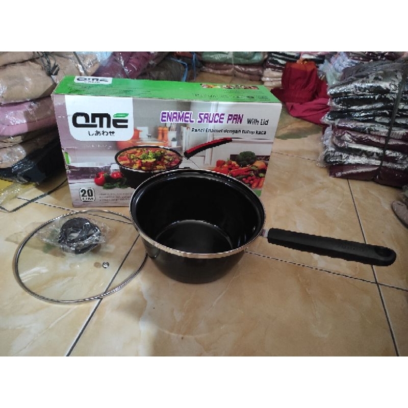 PANCI KUAH GAGANG ENAMEL TUTUP KACA